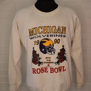 1990 Michigan Wolverines Rose Bowl Football Sweatshirt